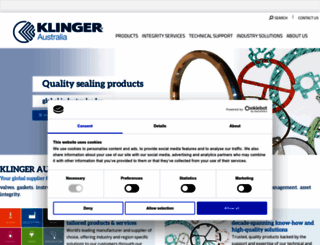 klinger.com.au screenshot