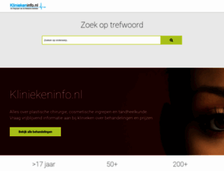 kliniekeninfo.nl screenshot