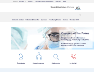 klinik.uni-wuerzburg.de screenshot