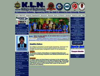 klnce.edu screenshot