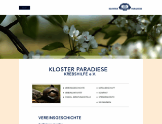 kloster-paradiese-krebshilfe.de screenshot