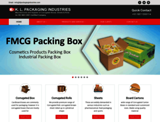klpackagingindustries.com screenshot
