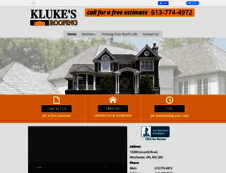 klukesroofing.com screenshot