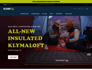 klymit.com screenshot