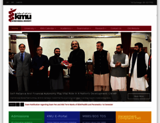 kmu.edu.pk screenshot