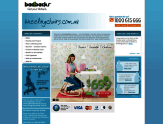 kneelingchairs.com.au screenshot
