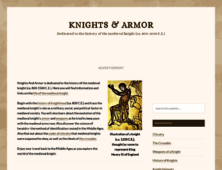knightsandarmor.com screenshot