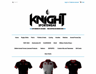 knightsportswear.com screenshot