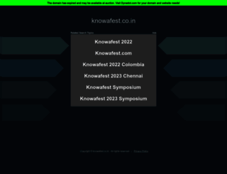 knowafest.co.in screenshot
