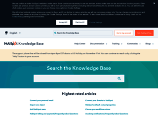knowledge.hubspot.com screenshot