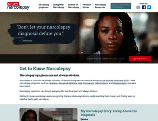 knownarcolepsy.com screenshot