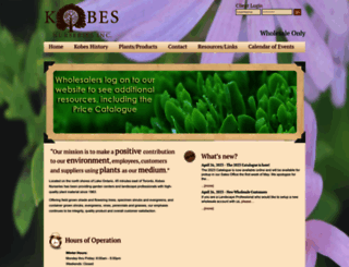 kobesnurseries.com screenshot