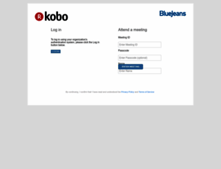 kobo.bluejeans.com screenshot