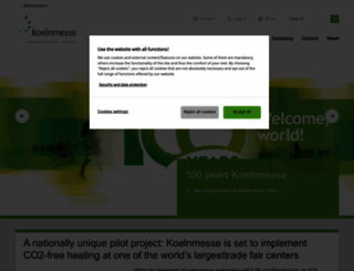 koelnmesse.com screenshot