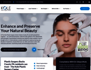 koleplasticsurgery.com screenshot
