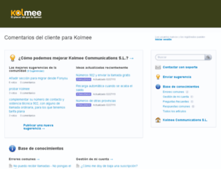 kolmee.uservoice.com screenshot