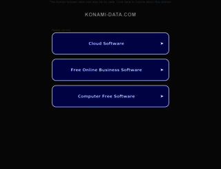konami-data.com screenshot