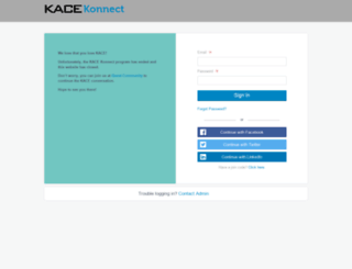 konnect.kace.com screenshot