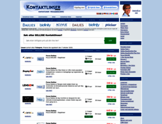 kontaktlinseronline.no screenshot