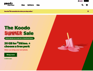koodo.com screenshot