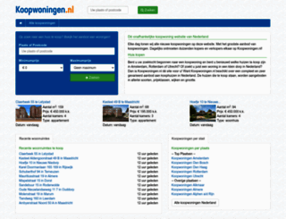 koopwoningen.nl screenshot