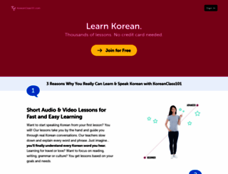 koreanclass101.com screenshot