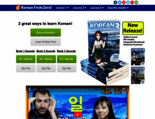 koreanfromzero.com screenshot