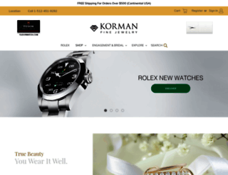 kormanfinejewelry.com screenshot
