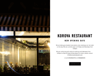 korovarestaurant.com screenshot