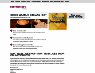 kortingscode-shop.nl screenshot