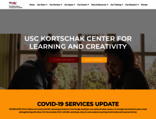 kortschakcenter.usc.edu screenshot
