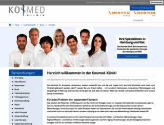 kosmed-klinik.de screenshot