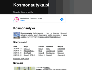 kosmonautyka.pl screenshot