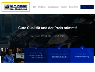 kossak-kfz.de screenshot