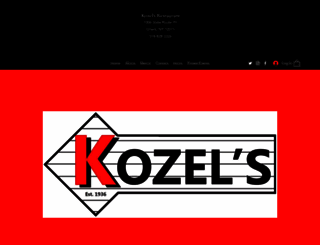 kozelsrestaurant.com screenshot
