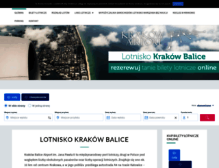 krakow-balice.com.pl screenshot