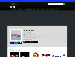 kralpop.radio.de screenshot