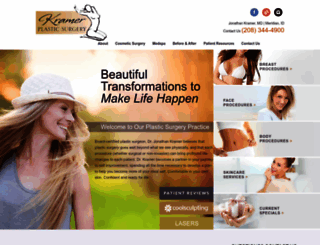 kramerplasticsurgery.com screenshot
