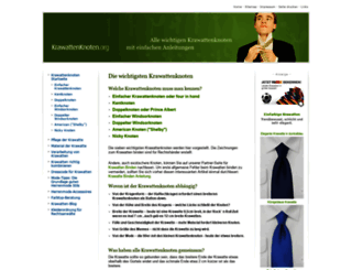 krawattenknoten.org screenshot