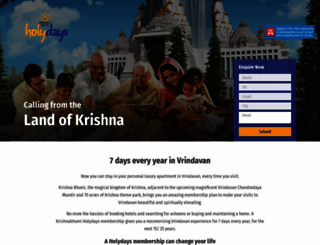 krishnabhumiholydays.in screenshot