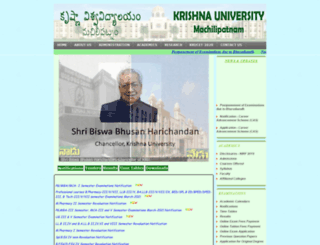 krishnauniversity.ac.in screenshot