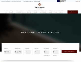 kriti-hotel.com screenshot