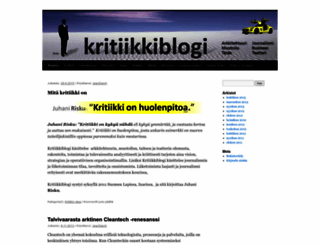 kritiikkiblogi.wordpress.com screenshot