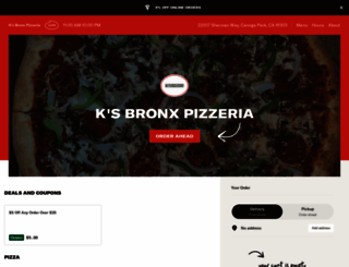 ksbronxpizzeria.com screenshot