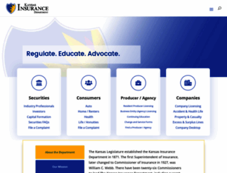 ksinsurance.org screenshot