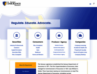 ksinsurance.org screenshot