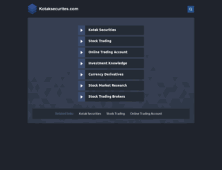 kstrade.kotaksecurites.com screenshot