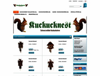 kuckucksuhren-online-shop.de screenshot