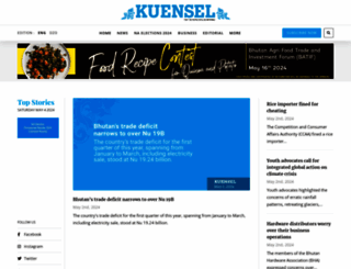 kuenselonline.com screenshot