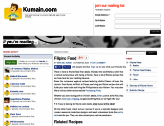 kumain.com screenshot